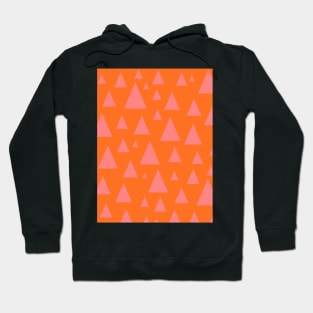 Orange and Pink Triangle Polka Dot Hoodie